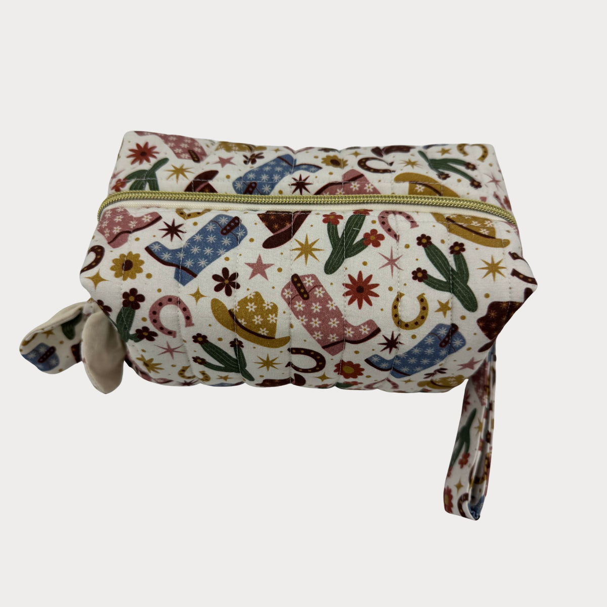 JL Creations Custom Boxed Makeup Bags- Cow Girl