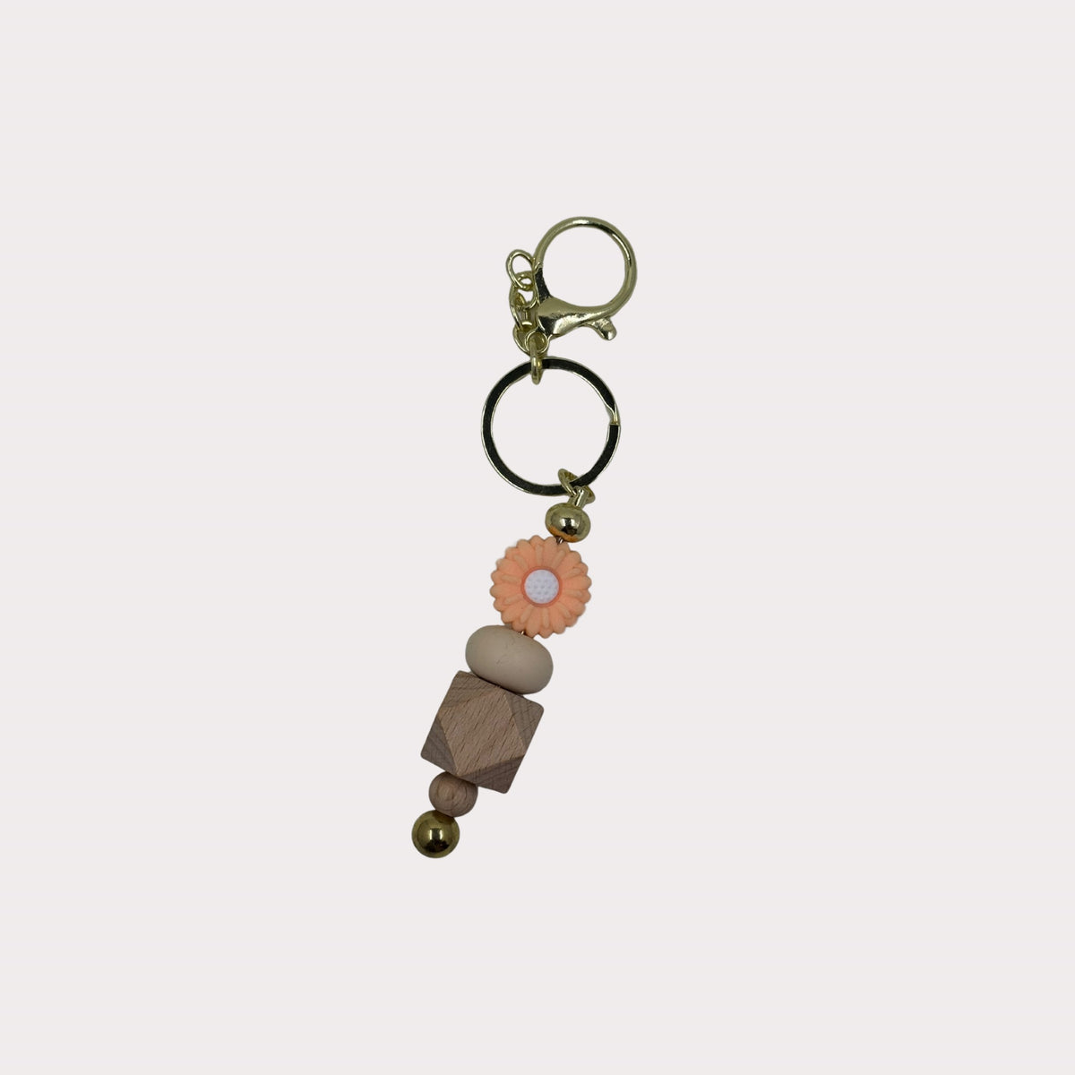Beaded Daisy Bar Keyrings - Small Daisy