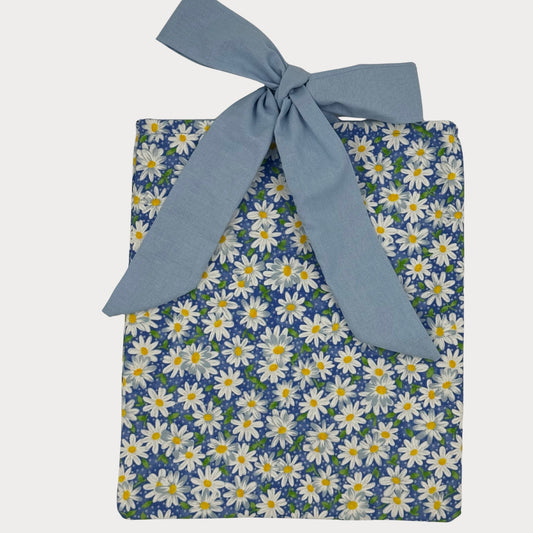 Book & Device Pouches- Blue Daisy