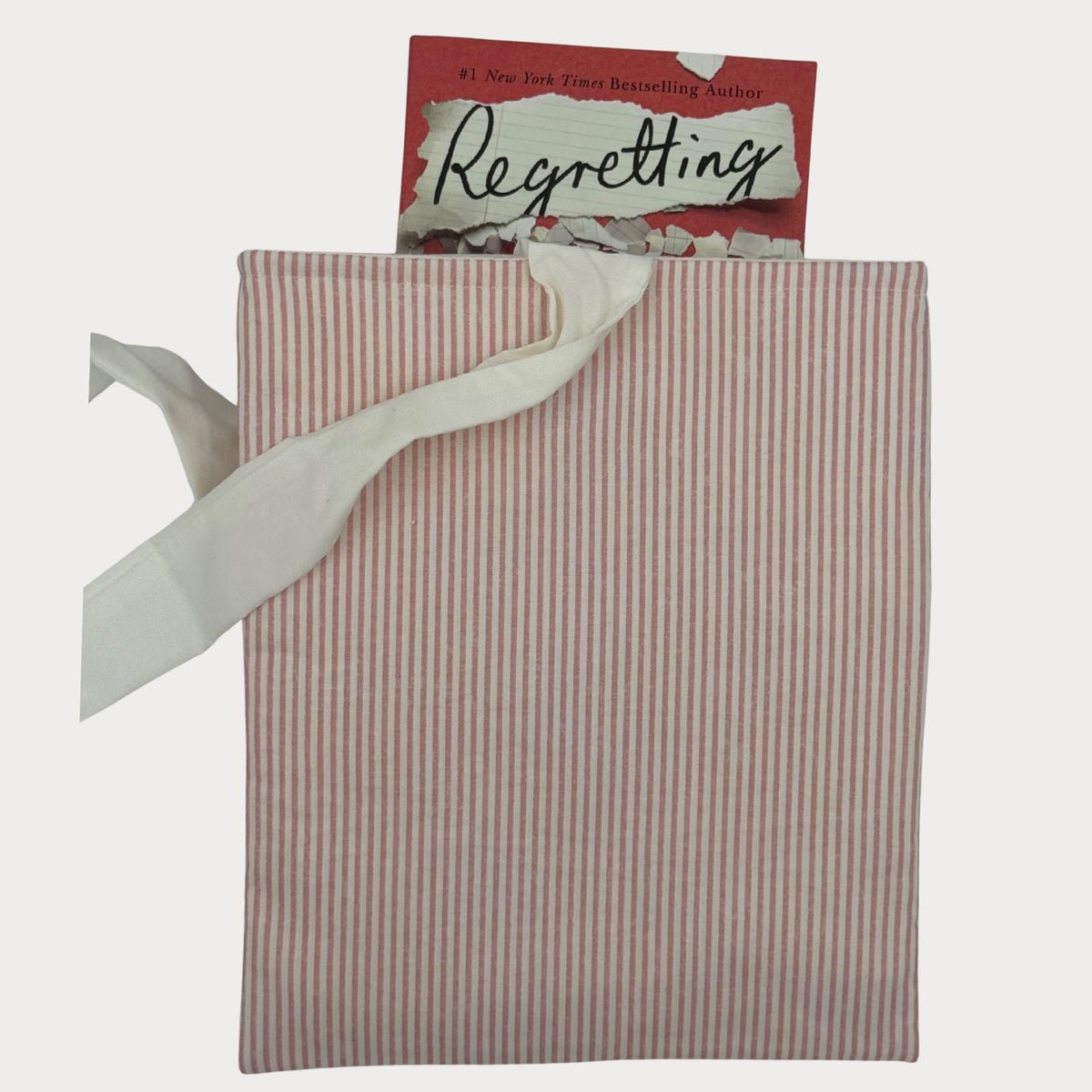 Book & Device Pouches- La Vie En Rose Stripe Sage Pink