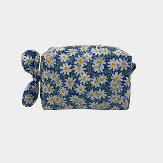 Boxed Makeup Bags (Carry-All) - Blue Daisy