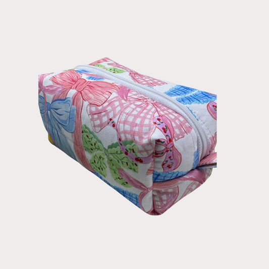 Boxed Makeup Bags (Carry_All) - Bow Fabic