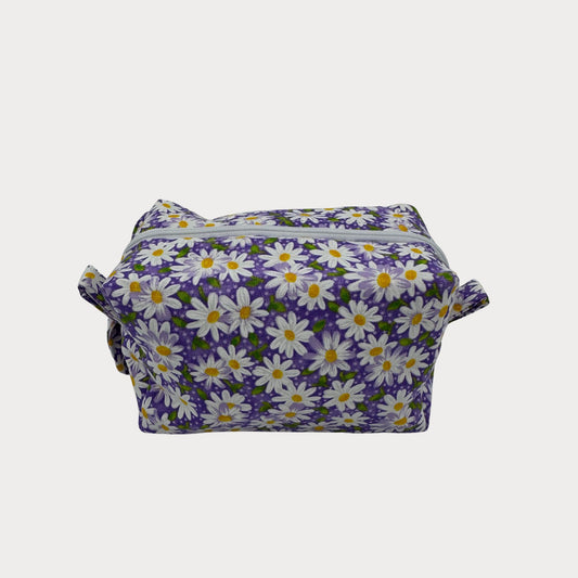 Boxed Makeup Bags (Carry-All) - Purple Daisy
