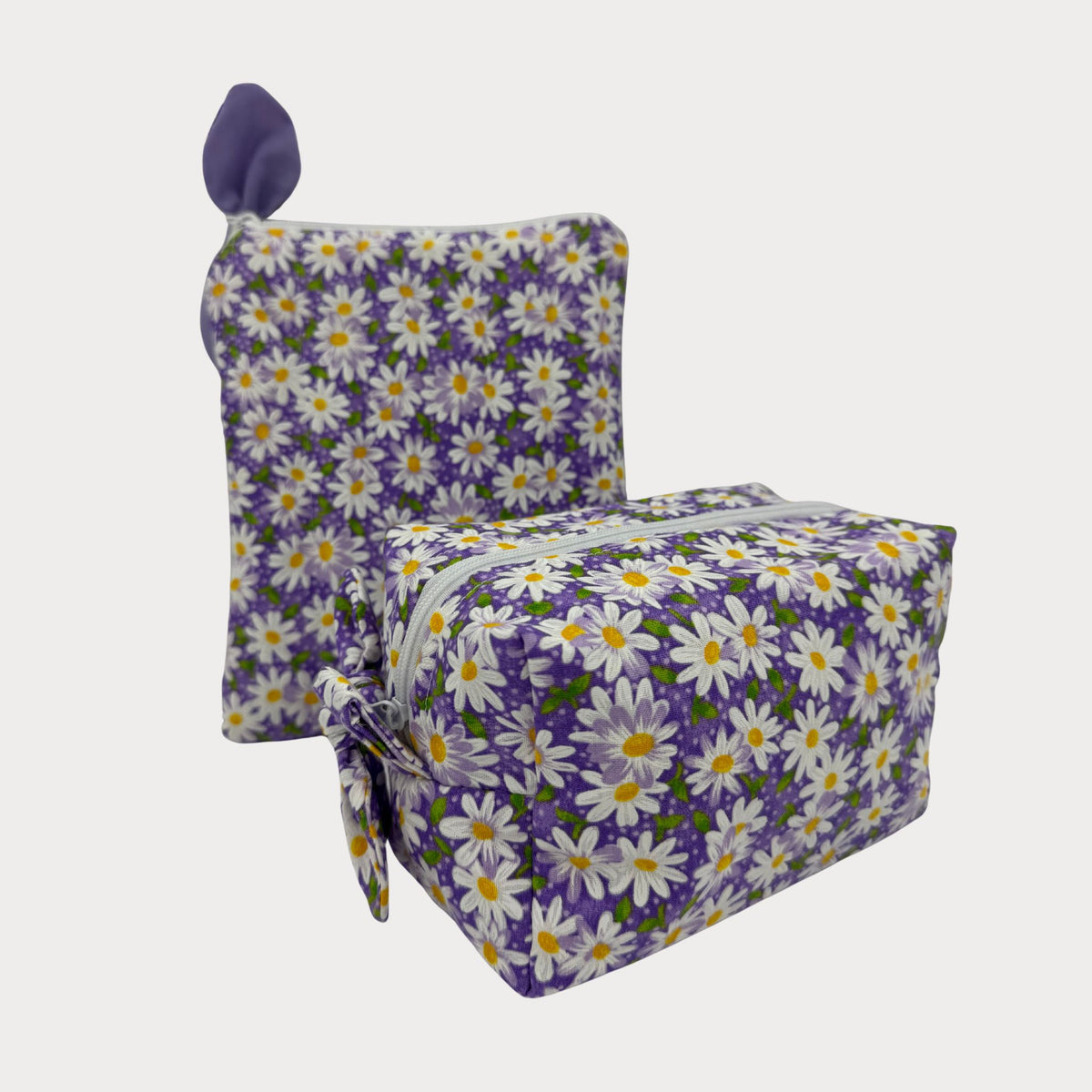 Boxed Makeup Bags (Carry-All) - Purple Daisy