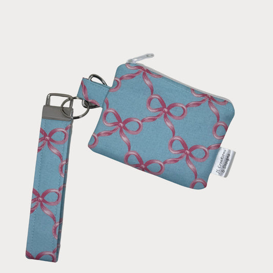 Coin Purse - Blue Bow