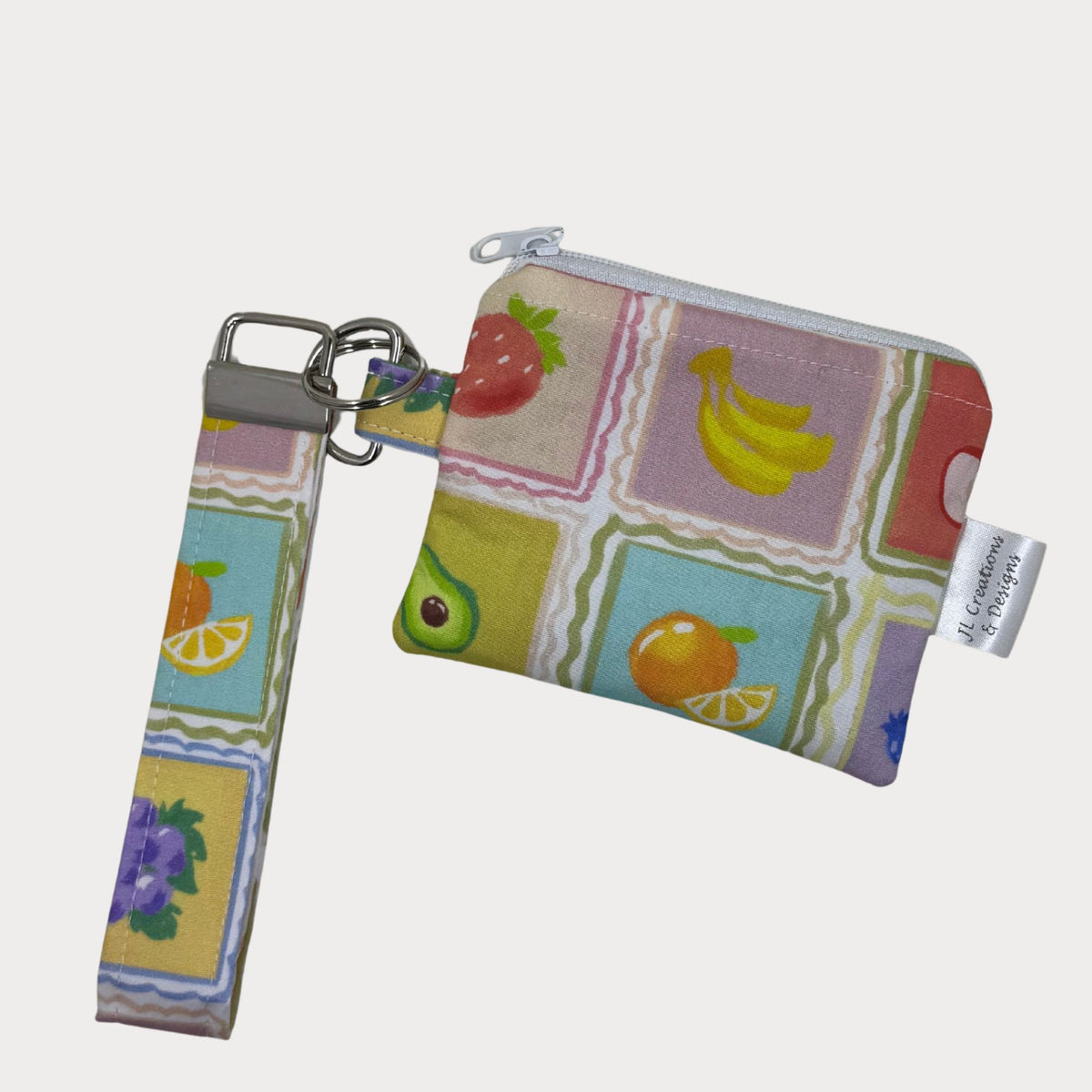 Coin Purse - Retro Fruit Tile Fabric