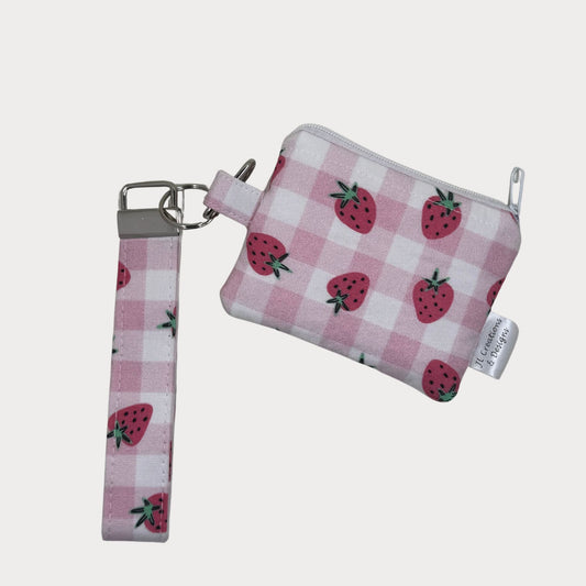 Coin Purse - Strawberry Check