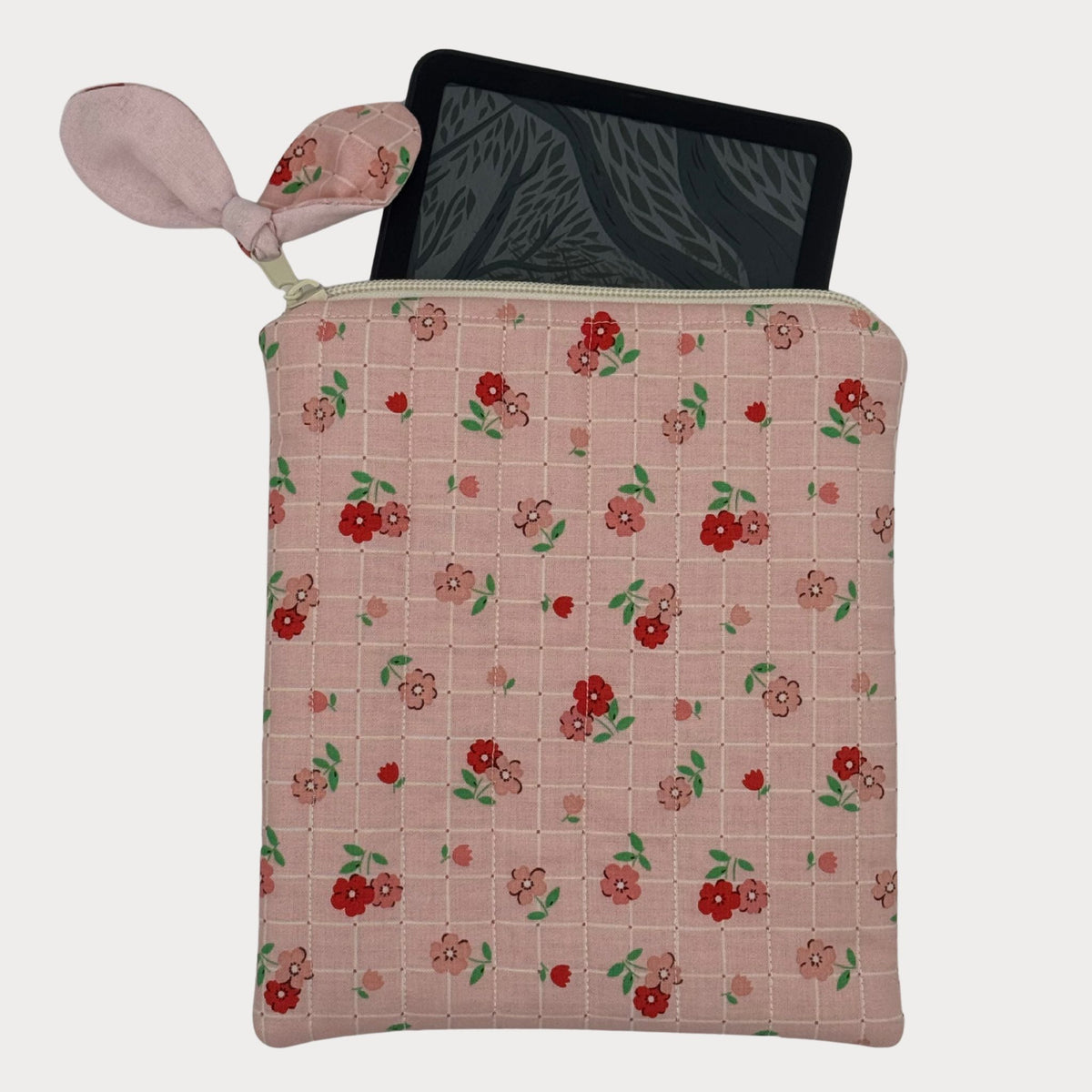 E-reader Case (Kindle or Kobo) - Cherry Blossom Check