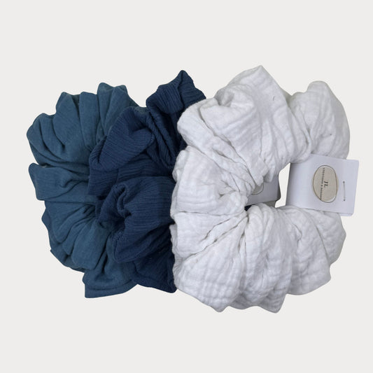 Scrunchies 3 Pack- Blue
