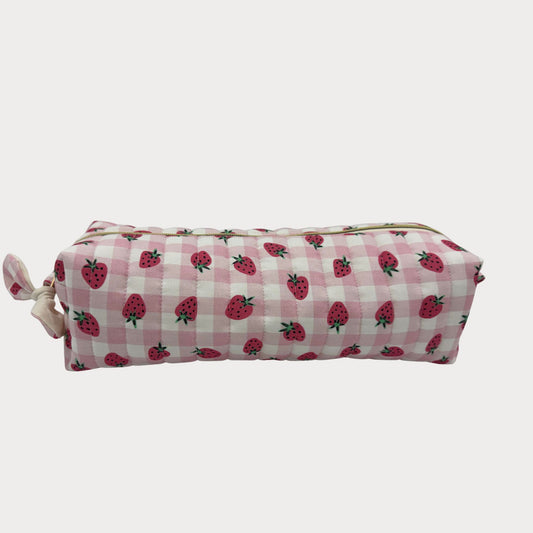 Hair Tool Bag - Strawberry Check