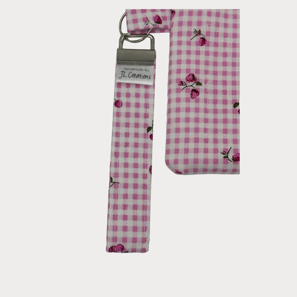 Wristlet Purse with attached Key Fob - Honeyfields Strawberry Pink