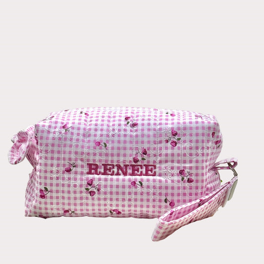 JL Creations Custom Boxed Makeup Bags- Honeyfields Strawberry Pink