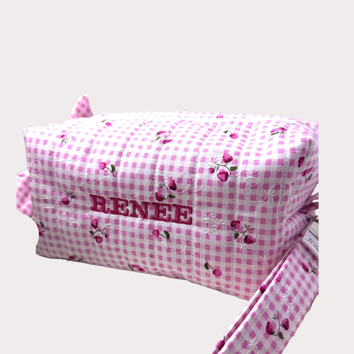 JL Creations Custom Boxed Makeup Bags- Honeyfields Strawberry Pink