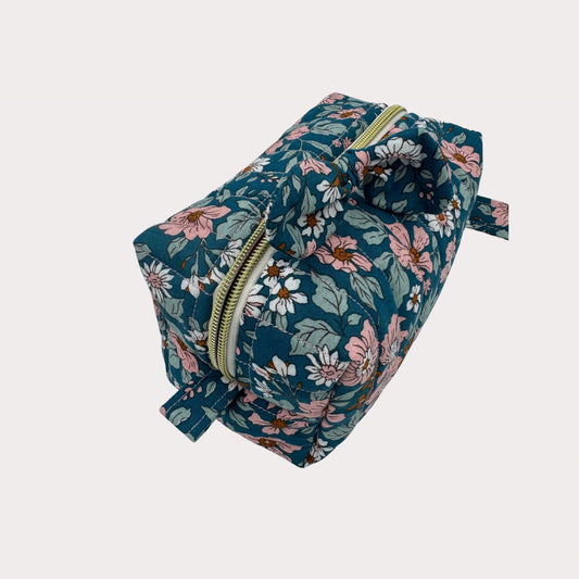 JL Creations Custom Boxed Makeup Bags- Bluebell Garden