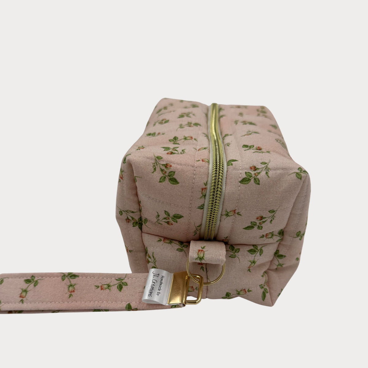 JL Creations Custom Boxed Makeup Bags- Pink Meadow Spring