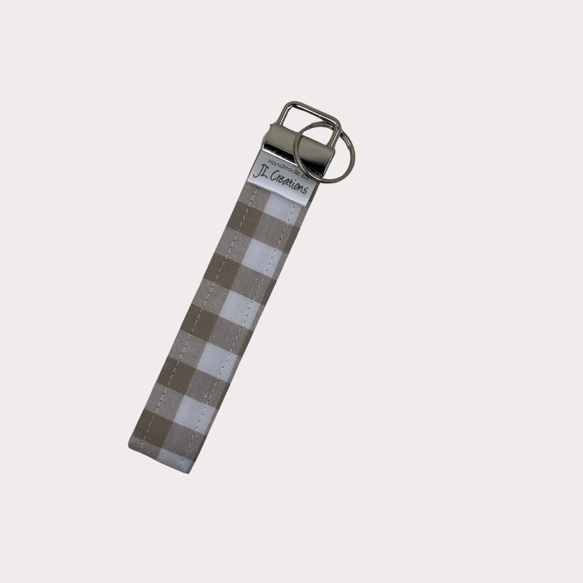 Key Fobs - Taupe Gingham