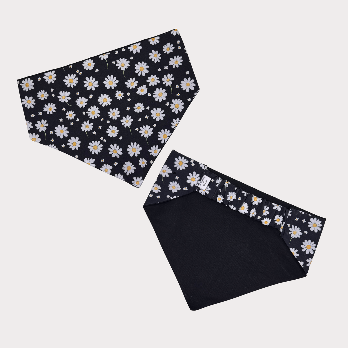 Dog Bandanas - Black Daisy