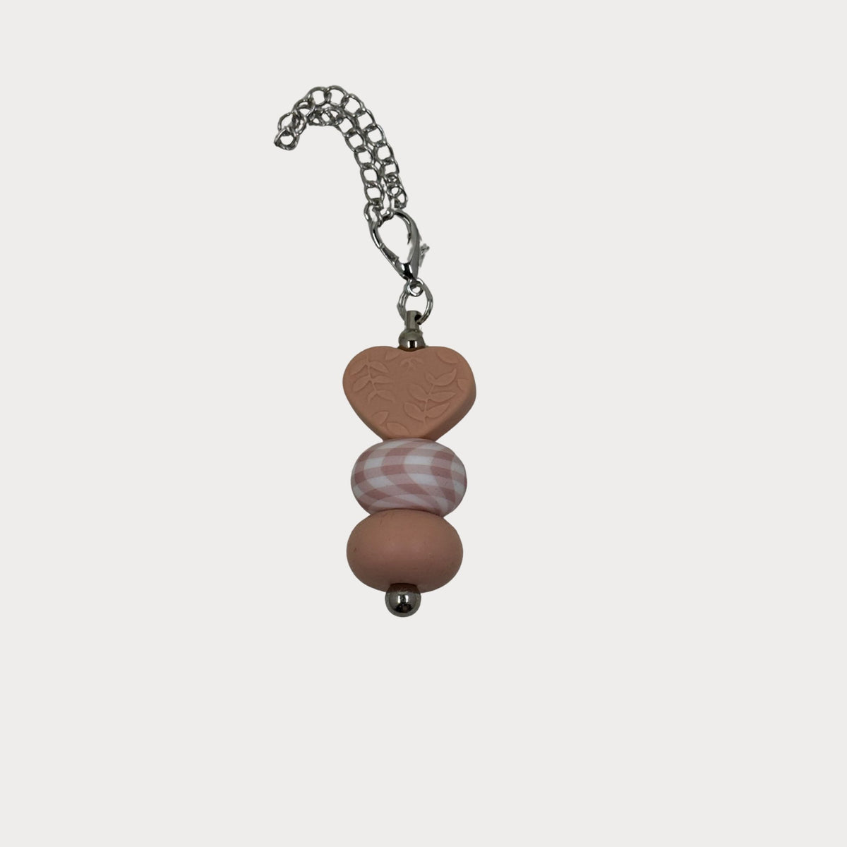Beaded Love Heart Bottle Keyrings