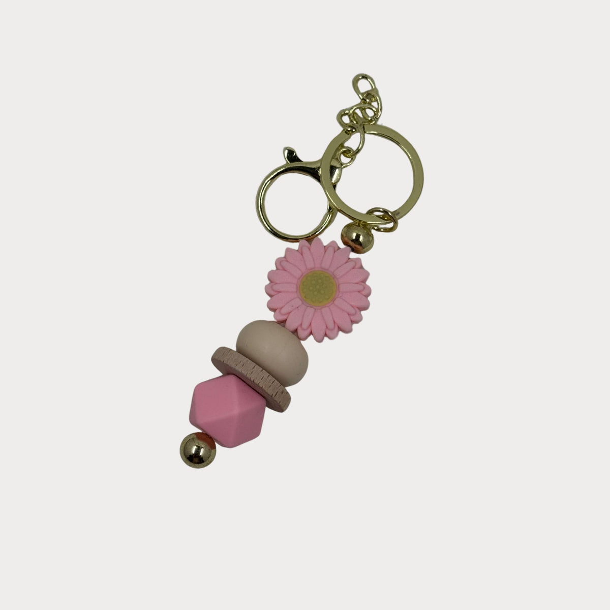 Beaded Daisy Bar Keyrings - Large Daisy