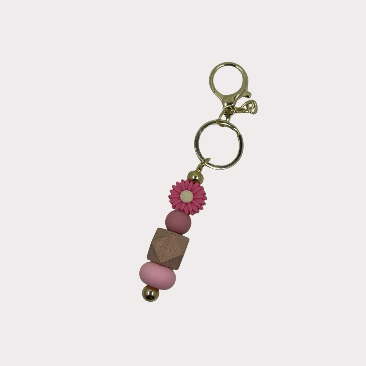 Beaded Daisy Bar Keyrings - Small Daisy