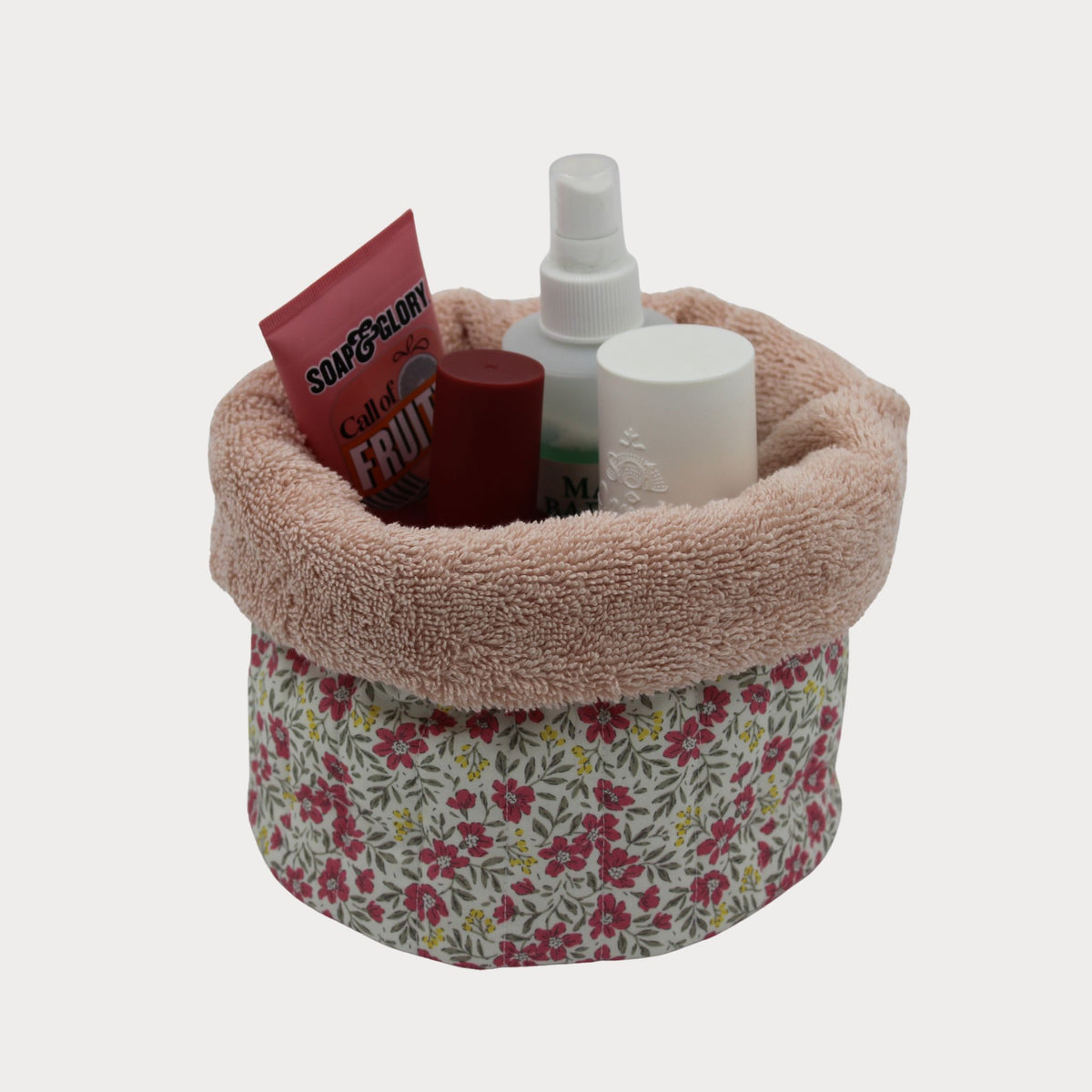 Fabric Vanity Storage Baskets -Blush Blossom