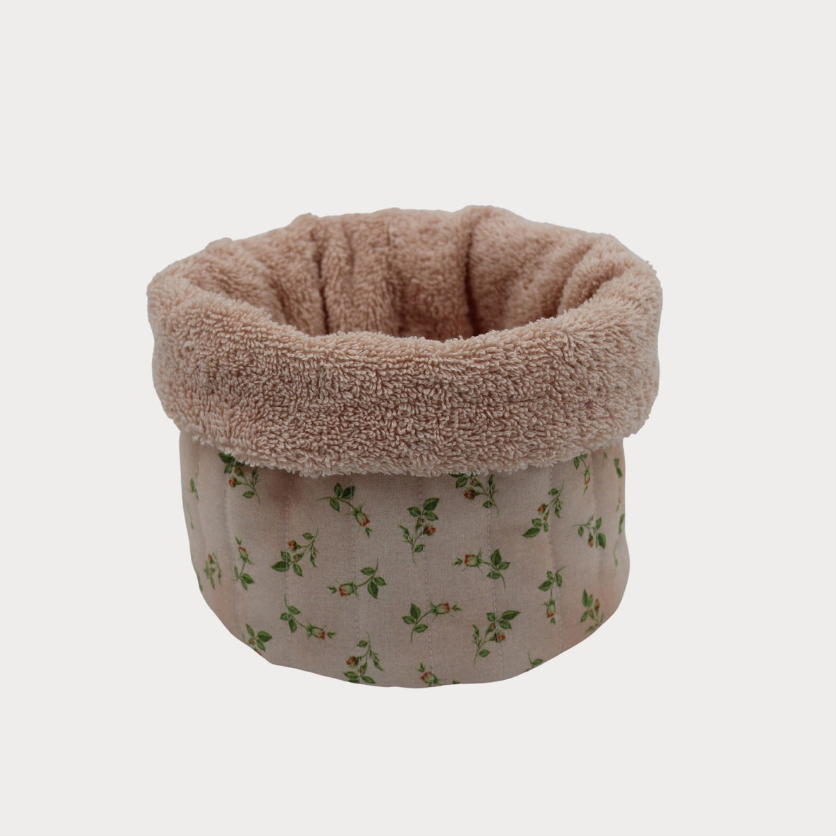 Fabric Vanity Storage Baskets - Pink Meadow Spring