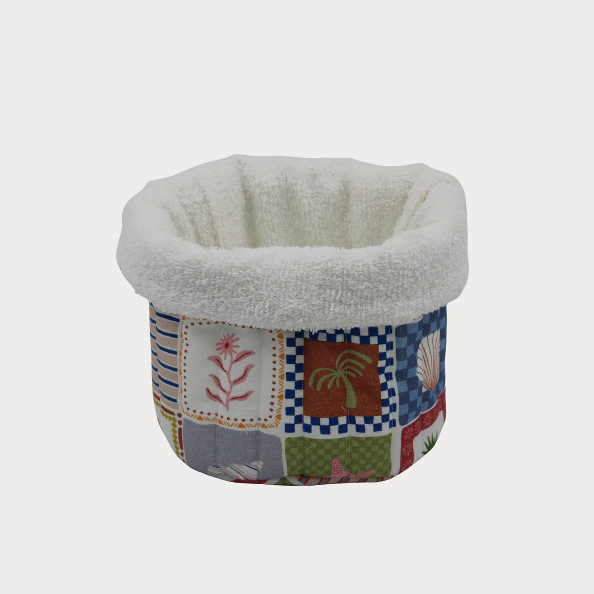 Fabric Vanity Storage Baskets - Tropical Tiles